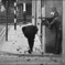 Soldier trains his rifle on the Little Diamond crowd